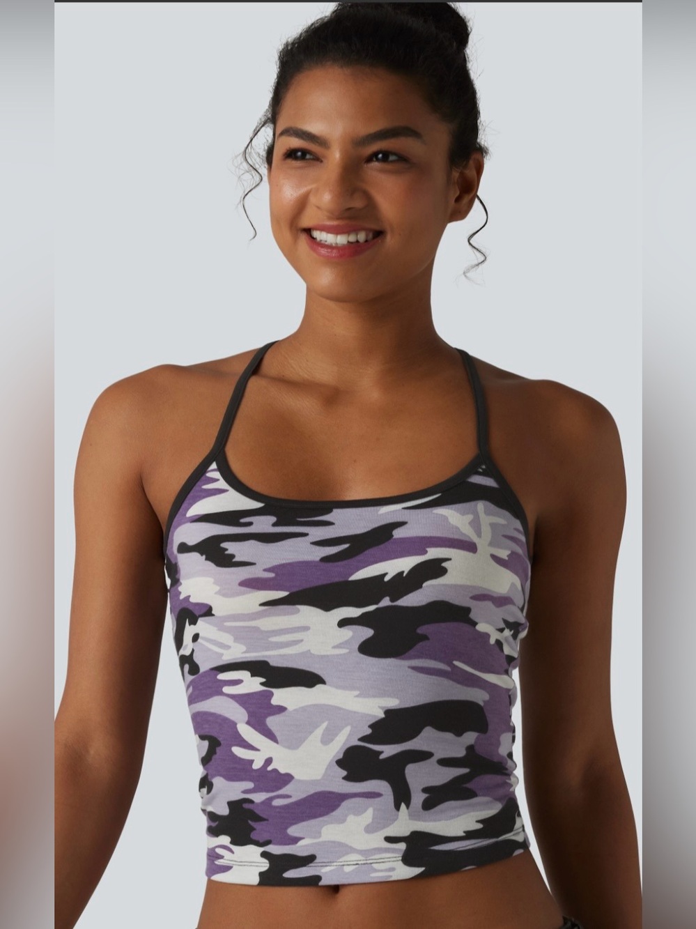 HALARA Racerback Casual Camo Tank Top